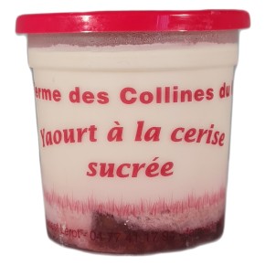 Yaourt bio sur coulis de mûre