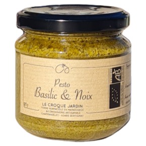 Pesto basilic & noix bio 180 g