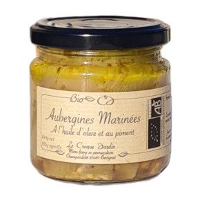 Aubergines marinées bio à...