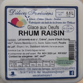 Glace Rhum Raisin